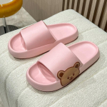 Suvised sussid sisevannis paks platvorm libisemiskindel kodu lihav&otilde;ttep&uuml;hade multifilm pl&auml;tud karu rannasandaalid naiste kingad 38-39