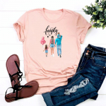 Moodne T-s&auml;rk 90ndate Sweet Style Family Armasad r&otilde;ivad vabaaja l&uuml;hikeste varrukatega naiste prinditud naiste graafiline T-s&auml;rk S