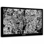 L&otilde;uendiprint Kairo linnakaart 60x40 must/valge