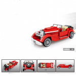 Klassikaliste autode seeria 607400-3 Klassikaline klassikaline automudel Laste Pusle, Kokkupandav ehitusklotsid M&auml;nguasjad