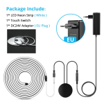 DC24V must silikoontoru LED neoonvalgusriba l&auml;bistava puidust juhtmevaba puutetundliku h&auml;mardusl&uuml;litiga DIY k&ouml;&ouml;gikapp &ouml;&ouml;lamp 1M