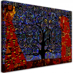 L&otilde;uendiprint Blue Tree of Life abstraktne 60x40 mitmev&auml;rviline