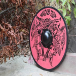 Royal Handicraft 60,96 cm puidust kilp Raskemetallist keskaegne kilp Viking Shield