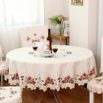 &Uuml;marlauariie Europe Garden Tikitud s&ouml;&ouml;gilaua kate Laudlina teekapp Elegantne kodutekstiilist padja tolmukate Diameter 150cm Round