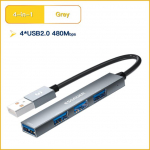 Essager 4-in 1 USB 2.0 jaotur Universaalne mini-multifunktsionaalne jaoturi kaabli pesa kiire s&uuml;learvuti s&uuml;learvuti jaoks 4 pordiga pistikupesa tarvikud Type C hall