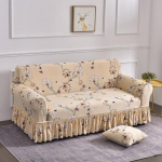 1 2 3 4-kohalised lilledega tr&uuml;kitud diivanikate, veniv spandex diivani seelikukatted Elastsed eemaldatavad diivanikatted elutuppa 1Pc 4-seat 235-300cm