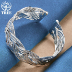 925 h&otilde;bedast 27 mm p&otilde;imitud v&otilde;rku k&auml;ev&otilde;ru ehted