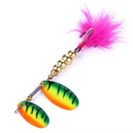 Yediao Bass Spinnerbait - 5 tk habemega kalastuslanti, spinnerbait, sulgede konksuga