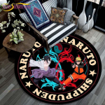 Elutoa vaip Laste multifilm Naruto 3D &uuml;mmargused matid diivanilauale Kodu lastele P&otilde;randavaip, libisemisvastane kate 60cm