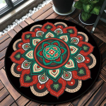 &Uuml;mmargune Mandala vaip Etniline elutuba P&otilde;hjamaade arvutitool P&otilde;randamatt Libisemisvastane matt Voodikapp Magamistuba Romantiline kodukaunistus Diameter 60cm