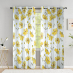 V&auml;rviline lillekardin elutuppa Elegantne abstraktne kardin Lilleviinapuust prinditud aknakatted k&otilde;rge varjundiga (70&ndash;90 %)2 paneeli W70 X H183cm X 2