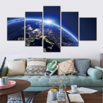 L&otilde;uendimaalingud Kodukaunistuse v&auml;ljatr&uuml;kid Plakat 5 t&uuml;kki ruumipildid elutoa jaoks Modulaarne seinakunst raamitud 20x35cm*2 20x45cm*2 20x55cm*1