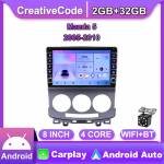 2 dini Android-autoraadio multimeediumivideopleier Mazda 5-le 2005-2010 koos nupunupuga Carplay WiFi BT 2+32GB 2+32GB