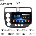 9-tolline traadita autoraadio Carplay jaoks Honda Civic 2000-2006 Android Multimeedia Videopleier GPS Navigatsioon WIFI 2+32GB 1+16GB