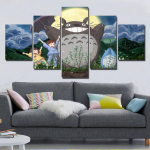 5 t&uuml;kki seinakunst l&otilde;uendimaal Animeeritud multifilm Anime plakat Minu naaber Totoro kaasaegne elutuba Kodukaunistus Modulaarne 20X35 20X45 20X55cm