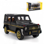 1/32 skaala sulamist kogutav Benz G63 AMG m&auml;ngus&otilde;iduk, tagasit&otilde;mmatav survevalatud automudel koos tulede ja heliga 1/32-16.5x7x6.5cm matt must v&auml;rv