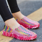 Suvised meeste punutised, laiskjalatsid, naiste vabaaja kudumine, pehme libisemine v&auml;listingimustes. Tennistossud, Unisex 35 roosa