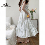 Suvine uus toode Puhast puuvillast naiste maapealne rihmakleit pikk kodu sisustav magamiskott One size valge