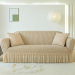 Voldis Seersuckeri diivanikate elutuppa Paks elastne tugeva veniva diivani katted 1/2/3/4 istmega diivani tugitooli kate 2 Seat 145-185cm