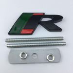 R Grilli metallist embleem R-TYPE grilli m&auml;rgi logo embleem must