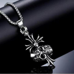 Skull Pendant Cross Kaelakee Ripats Meeste Kaelakee Naiste Kaelakee h&otilde;be