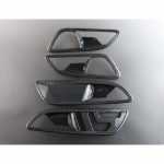 Carbon Fiber Styling Ukse nupud istme reguleerimise paneeli katte kleebised Mercedes Benz A GLA CLA klass W176 X156 kaunistused Black Carbon fiber