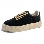 Uued vulkaniseeritud tossud, meeste 2023. aasta hingavad l&otilde;uendist kingad meestele, vabaaja tossud meestele, meeste paksud t&auml;navastiilis kingad 39 must