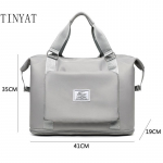 TINYAT kotid Naiste alumine laiendatav kokkupandav pagasikott Multifunktsionaalne seljakott Handburt Ticked Fitness kott Suure mahutavusega meeste reisikott 41cm*19cm*35cm hall v&auml;rv