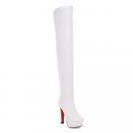 Naiste k&otilde;rged saapad Fetish Talvekingad P&otilde;lvikud Saapad Platvorm Seksikad Luksuslikud Kontsad T&otilde;mblukk Mustad Valged Kingad 39