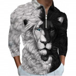 Polos&auml;rgid Meeste pikkade varrukatega mood hall L&otilde;viprint Uus meeste polos&auml;rk pikkade varrukatega lukuga T-s&auml;rk top XS hall