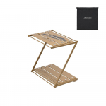 &Otilde;ues matkatassid Kausid Kokkupandav hoiurest Alumiiniumisulamist 2-tasandiline hoidik, pikniku BBQ khaki