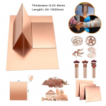 1tk paksus 0,25-8mm Pikkus 50-1000mm 99,9% puhtusega vasest metallplaat 2x250x250mm
