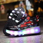 Rage Shoes laadimine meeste ja naiste laste rulluisukingad LED-valgustid 31 must/punane