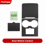 Futhope Real Carbon Fiber ultra thin center console cover For Tesla Model 3 Y -23 not affect Central Control push-pull Type 1 Matte