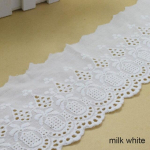 10cm valge 100% puuvillane tikandid pits Prantsuse pitslint kangas Guipure isetehtud trimmid l&otilde;ime kudumine &otilde;mblustarvikud #3721 1 yard piimvalge v&auml;rv