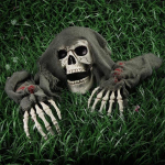 Halloweeni koht Kolju ja kummituspea kolmeosaline komplekt Ronimiskummitustriki simulatsioon Kolju k&auml;e kaunistus 3pcs/set