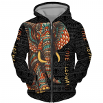 Retro rahvuslik lilleline elevant kunst 3D prindiga dressipluus kapuuts Meeste mood S&uuml;gisene soe fliisist t&otilde;mblukuga jope Naiste kampsunid S