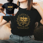 Neljanda tiiva kahepoolne T-s&auml;rk Basgiath War College'i T-s&auml;rk Naiste riided Vintage l&uuml;hikeste varrukatega graafilised T-s&auml;rgid Bookish Tee M