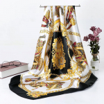 Kvaliteetsed luksuslikud siidist sallid peapael Sallid kaelasall naistele kett siidist sall naiste dekoratiivne sall 90*90cm must