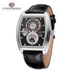 Forsining meeste moodne vabaaja ruudukujuline &otilde;&otilde;nes mehaaniline kell automaatne mehaaniline kell GMT1209-2-A black