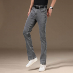 Meeste suvised &otilde;hukesed lainetavad p&uuml;ksid, saapal&otilde;ikeline jalg, laienev meessoost disainer Klassikalised teksap&uuml;ksid keskmise v&ouml;&ouml;kohaga veniva laienemisega teksap&uuml;ksid 28 tumehall v&auml;rv