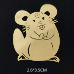 Zodiac Animal Kleebised Loomingulised metallist kleebised Renyin Tiger Aasta Autokleebised Auto Pull Lille Isikup&auml;ra Metallist Dekoratiivsed Kleebised mouse