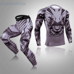 2tk Long Johns meeste termopesu komplekt Fitness s&auml;&auml;rised Base Compression spordi&uuml;likond aluspesu L