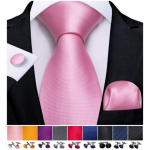 198 v&auml;rvi meeste siidist lips, must sinine punane lips Hanky ​​mansetin&ouml;&ouml;bid pulmadeks 3 tk. N-0401