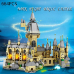564TK Dark Night Magic Castle Ehitusplokid Linnavaade Muinasjutu lossi mudelklotsid Dekoratsioon Laste j&otilde;ulukingid