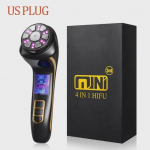 Mini HIFU masin 3. p&otilde;lvkonna EMS RF pulss soojendav n&auml;omasseerija n&auml;ole ja kehale ultraheli iluseade US Plug must