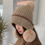 Talvised soojad m&uuml;tsid Meeste m&uuml;tsid &Uuml;hev&auml;rvilised Hip Hop Unisex Naiste nokam&uuml;tsid naistele Juhuslikud virnastavad kootud kapoti m&uuml;tsid ONE SIZE beež