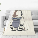 Avatar The Last Airbender Appa seisev tekk Flanellist kevad/s&uuml;gis kaasaskantav pehme tekk voodi diivanivaiba jaoks 75x100cm 30x40inch