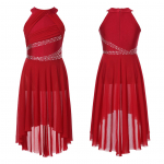 Lastele, t&uuml;drukutele, l&uuml;&uuml;riline ladina tantsukleit, varrukateta s&auml;delev kivikivist rusuv trikoo balletitantsur&otilde;ivad 15-16 Years burgundiapunane