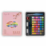 Akvarellv&auml;rvide komplekt pintsliga Artist Solid pigment, kaasaskantav joonistuskomplekt Kingituseks kirjatarvete kunstitarbed 48 color